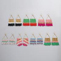 Glass Seed Beads Earring, Zinc Alloy, with Seedbead, handmade, fashion jewelry & for woman 