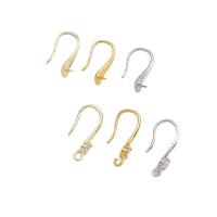 Brass Hoop Earring Components, plated, DIY & micro pave cubic zirconia 