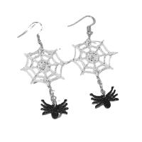 Zinc Alloy Drop Earring, with Acrylic, plated, Unisex & Halloween Jewelry Gift 