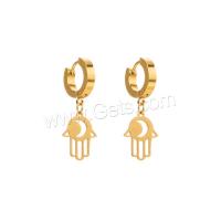 Boucles d'oreilles en acier titane, Placage, pour femme, doré Vendu par paire