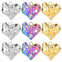 Stainless Steel Heart Pendants, 304 Stainless Steel, Vacuum Ion Plating, DIY 