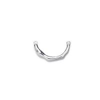 925 Sterling Silber gebogene Rohr Perlen, plattiert, DIY, Platin Farbe, 20.5x9mm, verkauft von PC