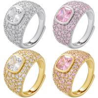 Cubic Zirconia Micro Pave Brass Finger Ring, plated, micro pave cubic zirconia & for woman 