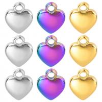 Stainless Steel Heart Pendants, 304 Stainless Steel, Vacuum Ion Plating, DIY 