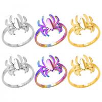 Edelstahl Fingerring, 304 Edelstahl, Spinne, Vakuum-Ionen-Beschichtung, Modeschmuck & unisex, keine, Größe:8, verkauft von PC