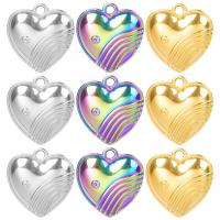 Stainless Steel Pendant Setting, 304 Stainless Steel, Heart, Vacuum Ion Plating, DIY 