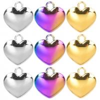 Stainless Steel Heart Pendants, 304 Stainless Steel, Vacuum Ion Plating, DIY 