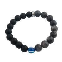 Evil Eye Jewelry Bracelet, Agate, with Labradorite, fashion jewelry & Unisex, 10.5mm Approx 8.27 Inch 