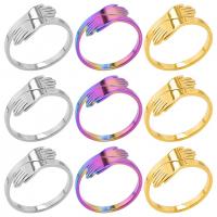 Edelstahl Fingerring, 304 Edelstahl, Hand, Vakuum-Ionen-Beschichtung, Modeschmuck & unisex, keine, Größe:8, verkauft von PC