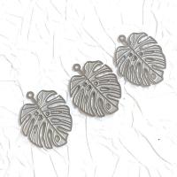 304 Stainless Steel Pendant, Leaf, polished, DIY, original color, nickel, lead & cadmium free 