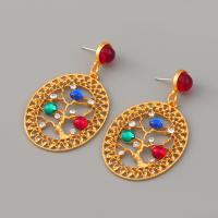 Resin Zinc Alloy Earring, with Resin, fashion jewelry & for woman 