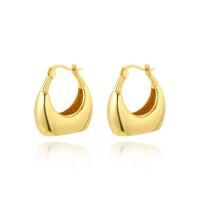 Brass Hoop Earring, plated, for woman 