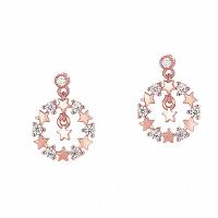 Silver Earring Zircon pavent Sterling, argent sterling 925, Placage, pavé de micro zircon & pour femme, plus de couleurs à choisir Vendu par paire