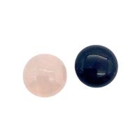 Gemstone Cabochons, Rose Quartz, with Black Agate, Dome, DIY 15mm 