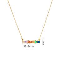 Cúbicos circón Collar de latón Micro pavimenta, metal, con acero inoxidable 304, con 5CM extender cadena, chapado, micro arcilla de zirconia cúbica & para mujer, más colores para la opción, longitud:aproximado 40 cm, Vendido por UD