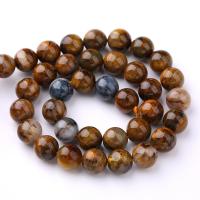 Single Gemstone Beads, Pietersite, Round, DIY yellow Approx 38 cm 