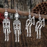 aleación de zinc Aretes, chapado, Diseño de Halloween & diferentes estilos para la opción & para mujer, Vendido por Set