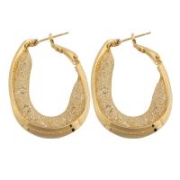 Brass Hoop Earring, plated, for woman, golden 