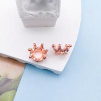 Zinc Alloy Bead Caps, Crown, multifunctional & DIY & with rhinestone Bead x12mm, Approx 