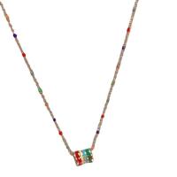 Collier en alliage de zinc, avec Acier titane, avec 6.8cm chaînes de rallonge, bijoux de mode & pour femme, multicolore Environ 42.4 cm, Vendu par PC