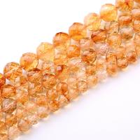 Natural Citrine Beads, DIY & faceted, yellow Approx 38 cm 