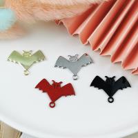 Zinc Alloy Enamel Pendants, Bat, plated, DIY 