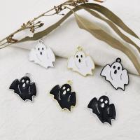 Zinc Alloy Enamel Pendants, Ghost, plated, DIY 