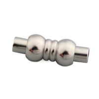 Round Stainless Steel Magnetic Clasp, 304 Stainless Steel, DIY, original color Approx 