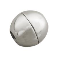 Round Stainless Steel Magnetic Clasp, 304 Stainless Steel, DIY, original color Approx 