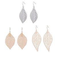 Zinc Alloy Drop Earring, Leaf, plated, fashion jewelry 