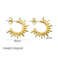 Stainless Steel Stud Earring, 304 Stainless Steel, plated & for woman, golden 