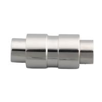 Round Stainless Steel Magnetic Clasp, 304 Stainless Steel, DIY, original color Approx 