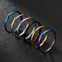 Anillo de dedo de acero Titanium de, Partículas de acero, chapado, Joyería & diverso tamaño para la opción & para mujer, más colores para la opción, breadth:2mm, Vendido por UD