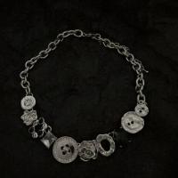 Ожерелье Мода Choker, цинковый сплав, плакирован серебром, ювелирные изделия моды & инкрустированное микро кубического циркония & Женский, длина:Приблизительно 40 см, продается PC