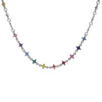 Collar de la joyería de titanio, Partículas de acero, para mujer, multicolor, Vendido por UD