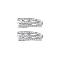 Silver Earring Zircon pavent Sterling, Argent sterling 925, bijoux de mode & pavé de micro zircon & pour femme Vendu par paire