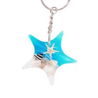 Resin Key Chain, with Zinc Alloy, Star, epoxy gel, Unisex 