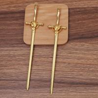 Hair Stick Findings, Zinc Alloy, plated, DIY & for woman 