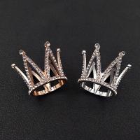 Hair Barrette Finding, Zinc Alloy, Crown, plated, DIY & with rhinestone 