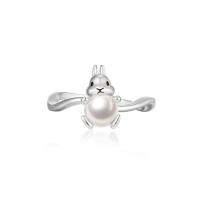 Anillo de Plata Ley, Plata de ley 925, con Shell Pearl, chapado, Joyería & para mujer, más colores para la opción, Vendido por UD