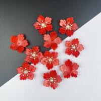 Haarstock-Befunde, Acetat-Blatt, Blume, DIY, keine, 33mm, verkauft von PC