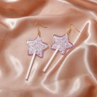 Zinc Alloy Drop Earring, Lollipop, plated, fashion jewelry & for woman 