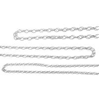 Sterling Silver Necklace Chain, 925 Sterling Silver, polished, DIY platinum color 