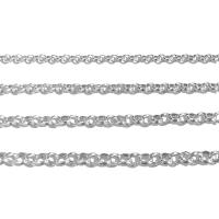 Sterling Silver Necklace Chain, 925 Sterling Silver, polished, DIY platinum color 