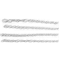 Sterling Silver Necklace Chain, 925 Sterling Silver, polished, DIY platinum color 