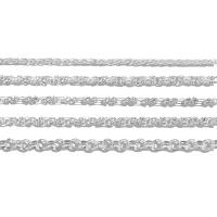 Sterling Silver Necklace Chain, 925 Sterling Silver, polished, DIY platinum color 