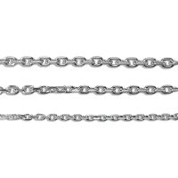 Sterling Silver Necklace Chain, 925 Sterling Silver, polished, DIY platinum color 