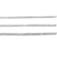 Sterling Silver Necklace Chain, 925 Sterling Silver, polished, DIY platinum color 