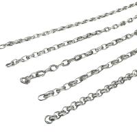 Sterling Silver Necklace Chain, 925 Sterling Silver, polished, DIY platinum color 