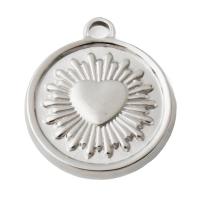 Stainless Steel Heart Pendants, 304 Stainless Steel, plated, DIY Approx 2.5mm 